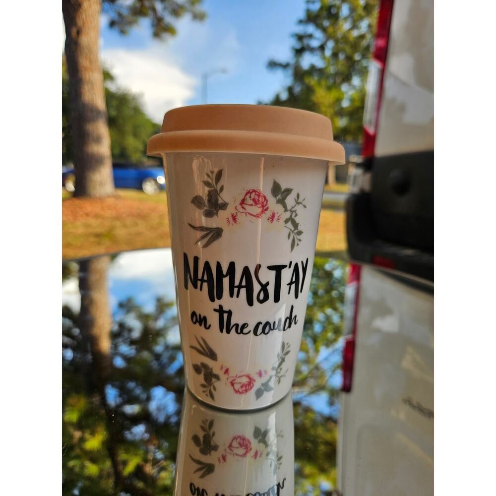 Ceramic Travel Mug w/ Lid
